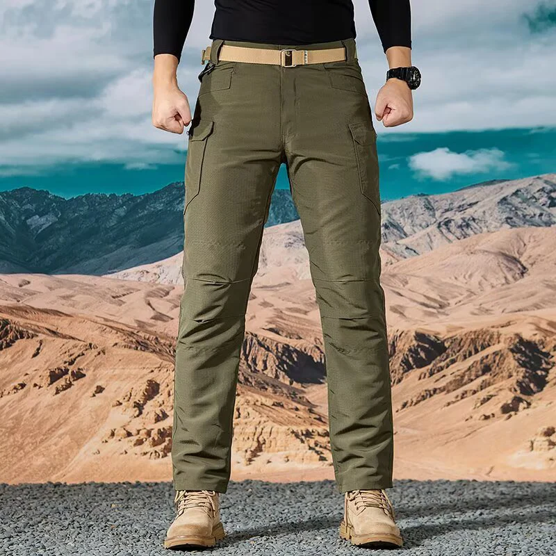 2025 新しい男性夏の戦術的なカーゴパンツ男性カジュアルズボン耐摩耗性マルチポケット速乾性屋外ハイキング作業ズボン