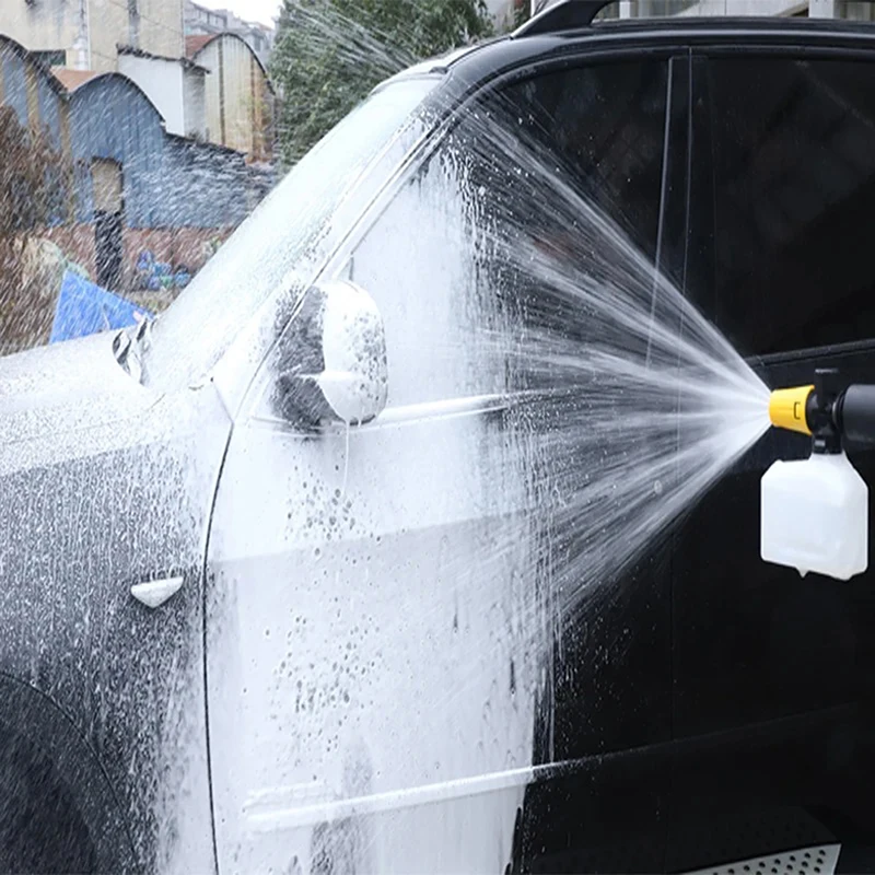 Lanza cuadrada de espuma para nieve, accesorios de lavado de coche para lavadora de alta presión, Cañón de espuma de agua para herramienta de lavado inalámbrica, 400ML