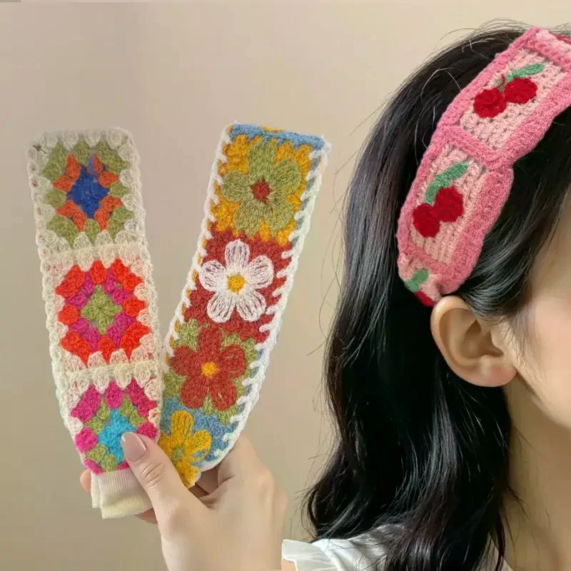 Retro Inspired Hair Headband for Girls Vintage Knit Design for an Adorable Look