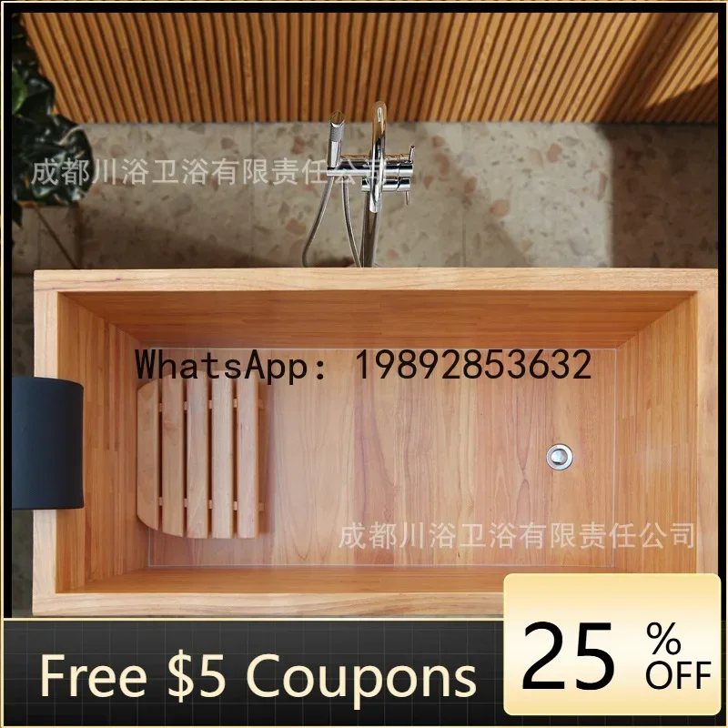 B24- Adult Bathtub Beauty Salon Soaking Tub Solid Wood Herbal Bath Hotel Home Use Bathtub