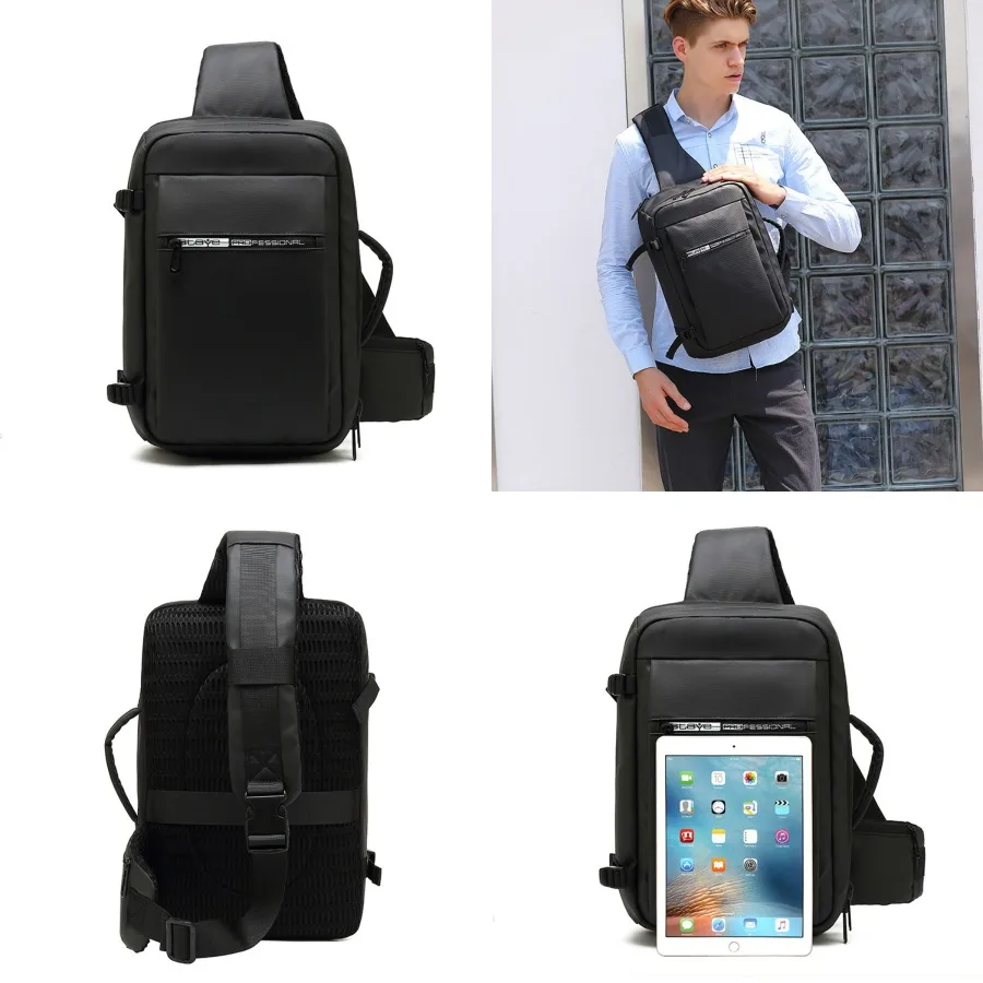

【New style】Korean-style large-capacity chest bag fashionable multi-functional backpack Oxford fabric waterproof business handba