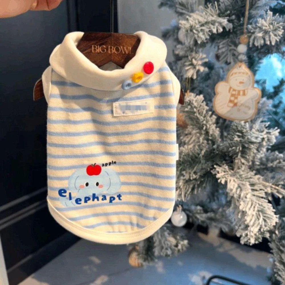 Camiseta rayas verano para perros y gatos – Chaleco fino para razas pequeñas - imagen 3