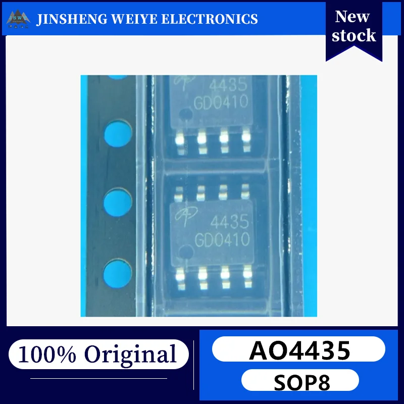 (50/200 Units) AO4435 SOP-8 30V/12A P-Channel MOSFET 100% New Original IC Chips