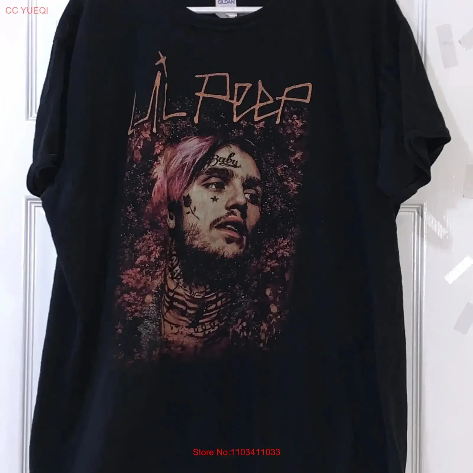 Мужская рубашка LIL PEEP 2XL, винтажная, с эффектом потертости, дизайнерская, слегка эластичная, дышащая, стильная, с графическим принтом, модная мужская одежда
