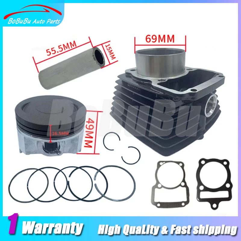 Para Vento Nitrox250 CGF250 V-RACER 250 22-24 69MM Kit de juntas de pistón de cilindro