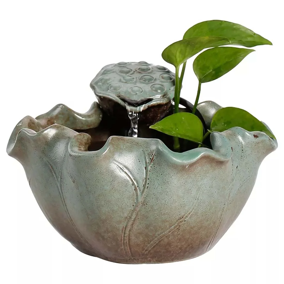 

Ceramic Small Water Fountain Indoor Fountains Office Desktop Water Landscape Ornaments Feng Shui Lucky Home Decoration