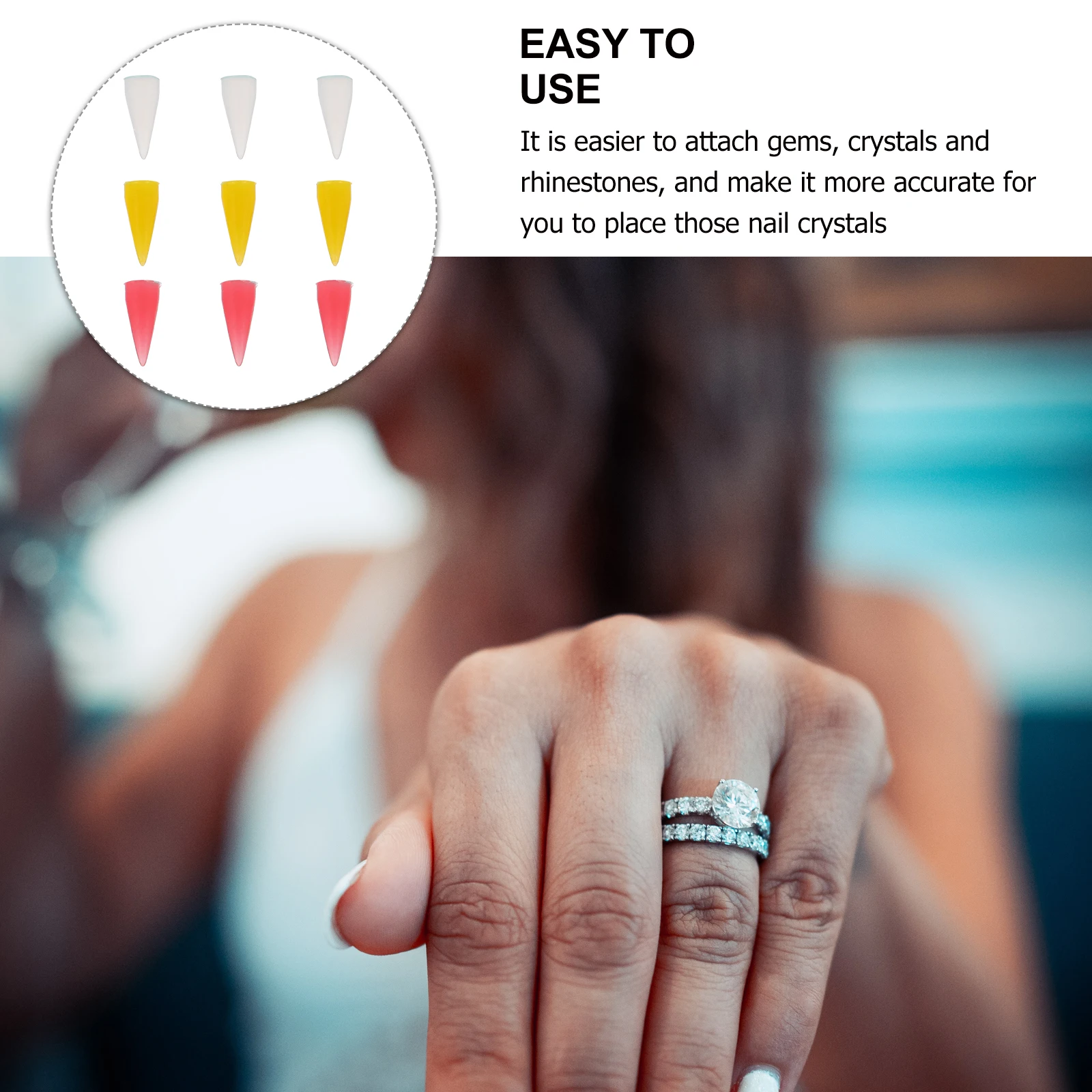 

9 шт., сменные головки для дизайна ногтей со стразами, сменные головки для воска, наконечники для ручек, инструмент для сбора ногтей, аксессуары для маникюра «сделай сам»