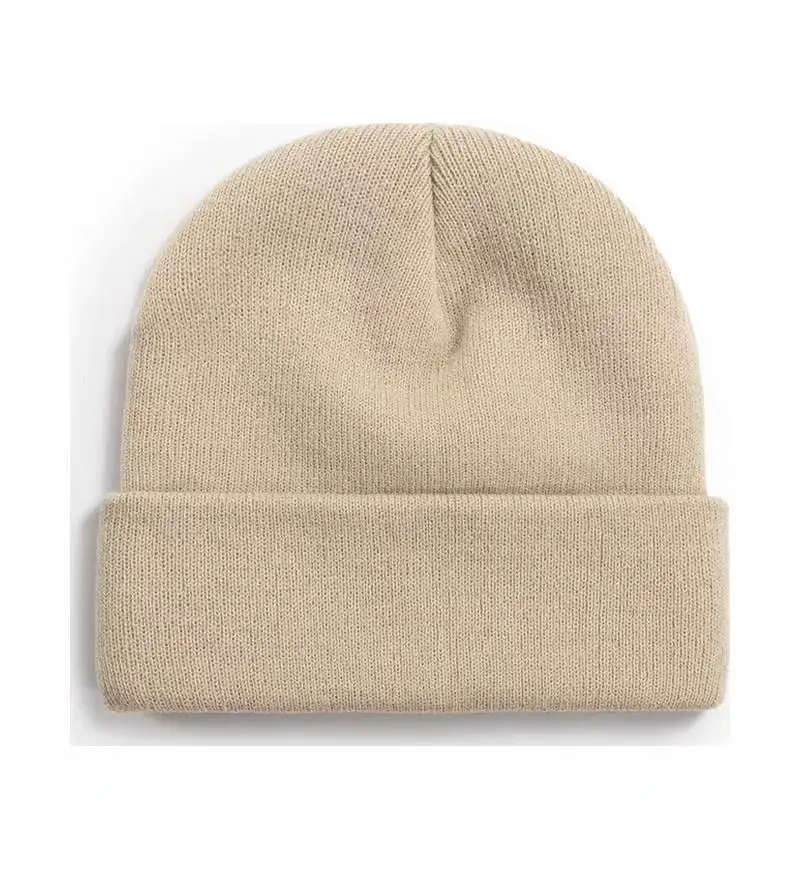 Angepasst Gedruckt Logo Männer Warm Halten Bördeln Kalte Hüte Frauen Outdoor-Mode Vielseitig Einfarbig Einfache Gestrickte Kappen – Detail 27