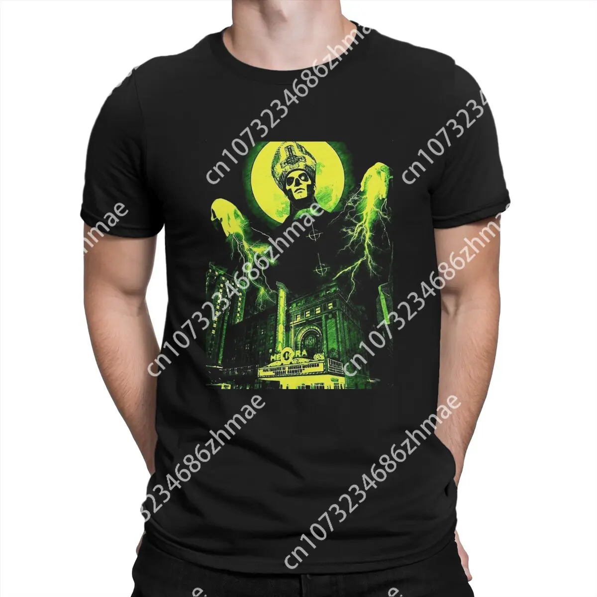 Popular Rock Music Band Man's TShirt Ghost BC Crewneck Tops Fabric T Shirt Humor Top Quality Birthday Gifts