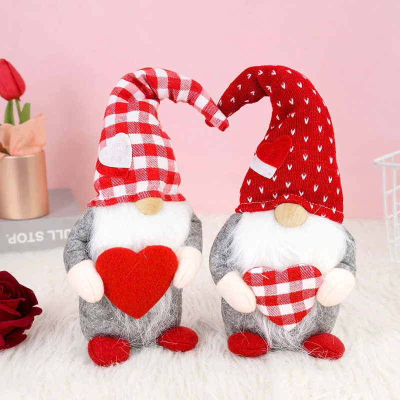 

2024 Valentines Day Faceless Gnome Plush Doll For Boyfriend Girlfriend Wedding Valentines Day Decorations Gift