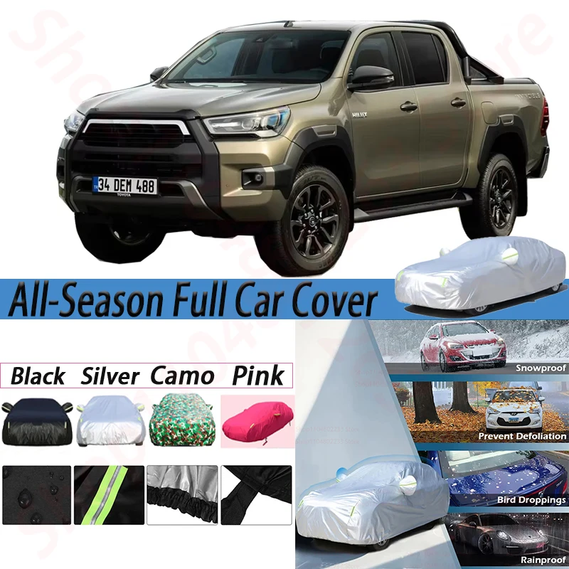 

Waterproof Car Covers For Toyota Hilux 2004-2025 Truck Outdoor Anti-UV Sun Rain Snow Ice Protection Cover