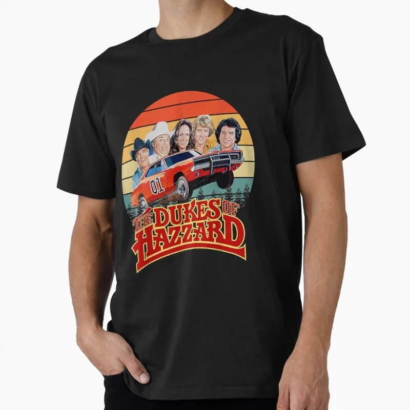 

Retro Hazzard Cars 80s vintage movie The Dukes of Hazzard gift T shirt for men Large size Tops S-6XL 100% cotton printed Clothes