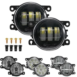 1pair 90mm Car Front LED Fog Lights White Day Driving Light Lamp for Honda Focus Fiesta Peugeot Citroen 4F9Z15200AA