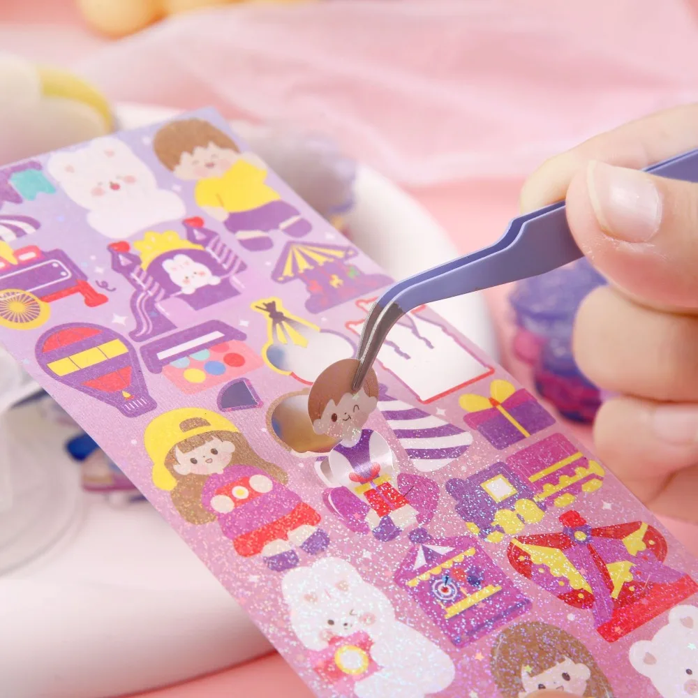 Kawaii الإبداعية التدريجي طالب الاكريليك الشفاف القرطاسية Photocard المفاتيح صور عرض بطاقات المعلقات DIY بها بنفسك #3