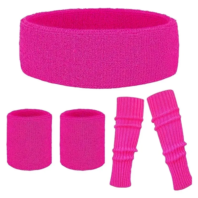 80s Party Costume Accessory Set Leg Warmers Retro Headband Wristbands 80s Outfit Kit for Women Men