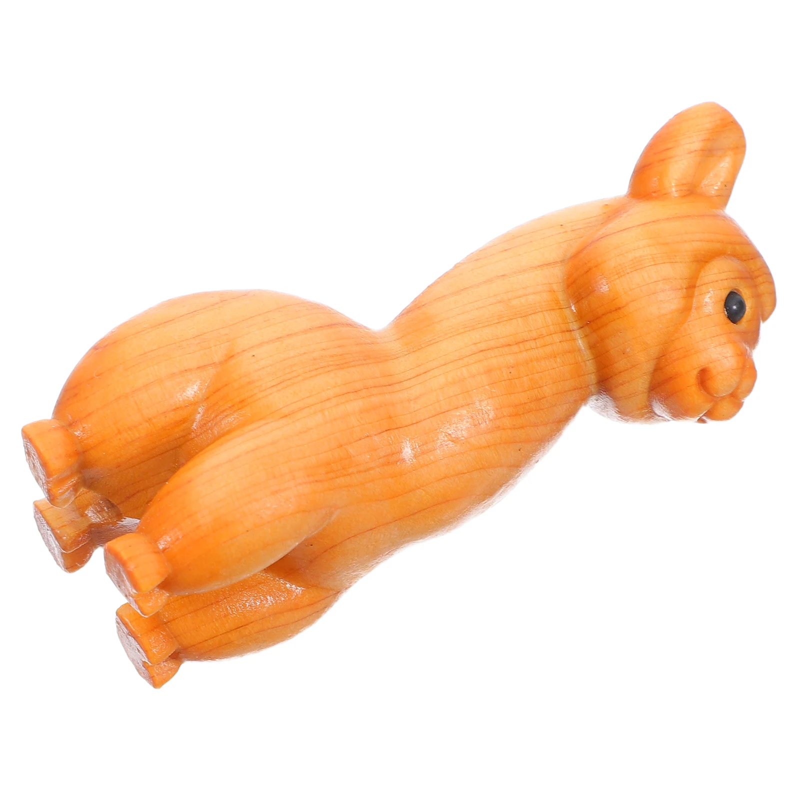 

Cliff Cypress Wood Alpaca Statue Hand-carved Wooden Animal Figurine Small Sculpture Decorative Home Office Ornament