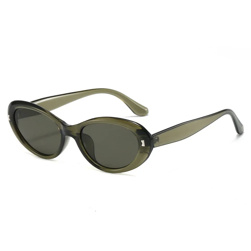 

Trendy Sunglasses Women Men Oval Rice Nail Design Retro Casual Stylish Travel Girls Sun Glasses For Female UV400 Candy Color