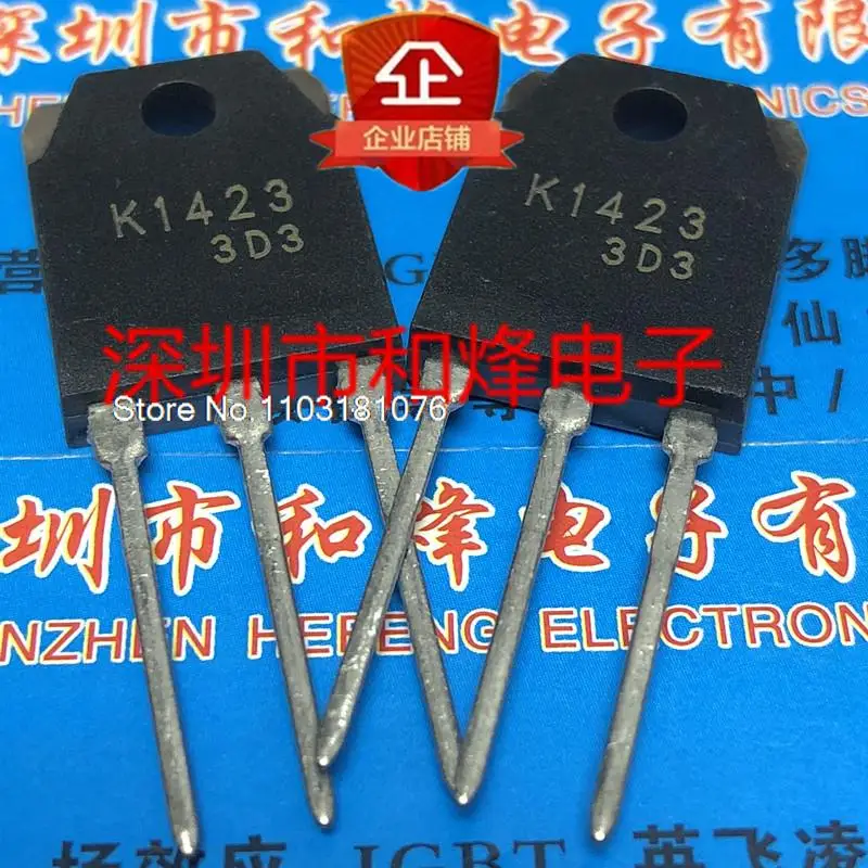 Chip de poder original, K1423, 2SK1423, TO-3P, 60V, 80A, novo, 5pcs por lote