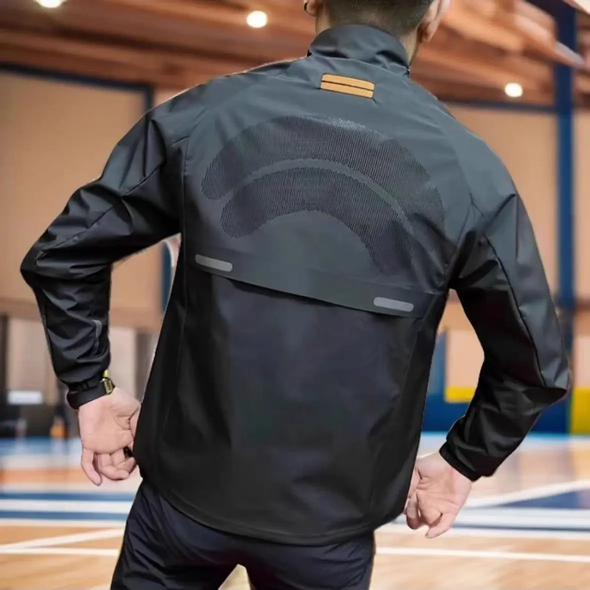 

Spring Autumn Outdoor Casual Stand Collar Jaet Men High Faion Versatile Sport Windproof Fce Lined Zipper Closure Coat