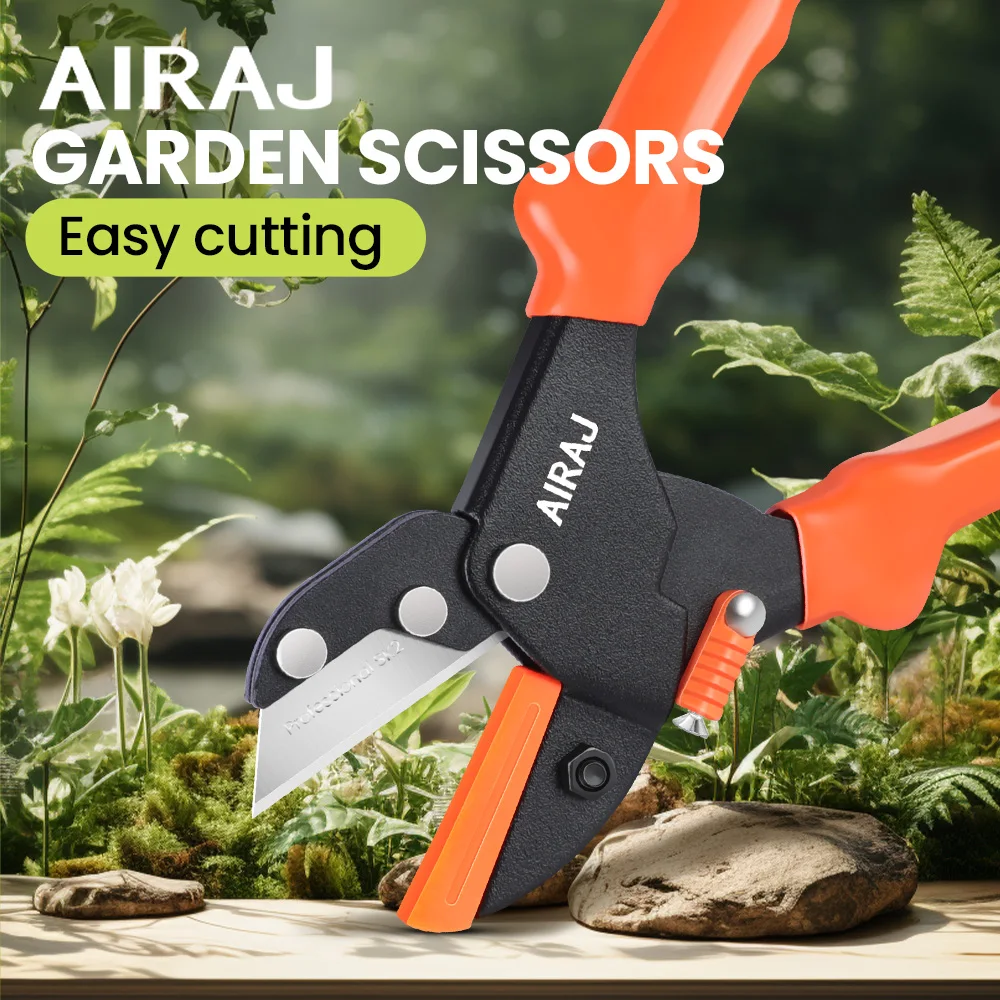

Профессиональный секатор AIRAJ для обрезки веток с нижним противоскользящим слотом для надежного захвата веток, не повреждающий древесину, сменное лезвие