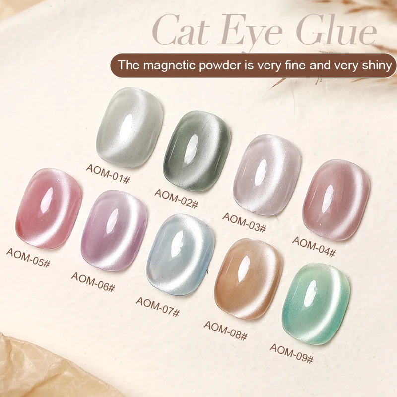 Als 15Ml Glazen Kralen Aurora Cat Eye Magnetische Gel Nagellak Nail Art Sparkle Gel Vernis Semi-Permanent Doorweekt Uv-Gelvernissen