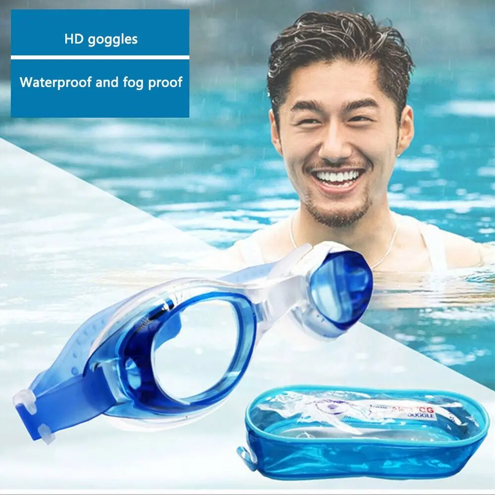 Durable Adult  Men Women Anti UV With Storage Bag Diving Googles With Earplugs Swimming Goggles