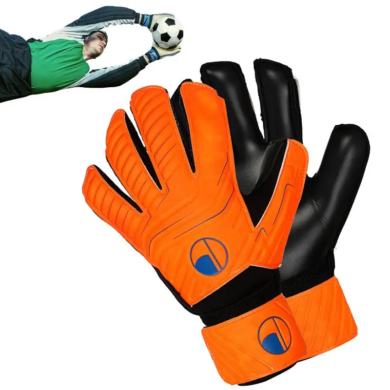 

Kids Goalie Gloves Soccer Anti-Slip Football Goalkeeper Gloves Keeper Gloves With Extra Grip Palm For Kids Youth Adult