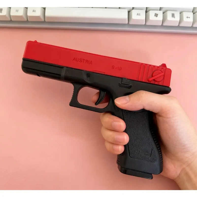 レーザー付き下部マガジンG17、手動装填おもちゃ銃、フォームソフト弾銃、CS屋外シューティングゲーム、子供と大人のための誕生日プレゼント