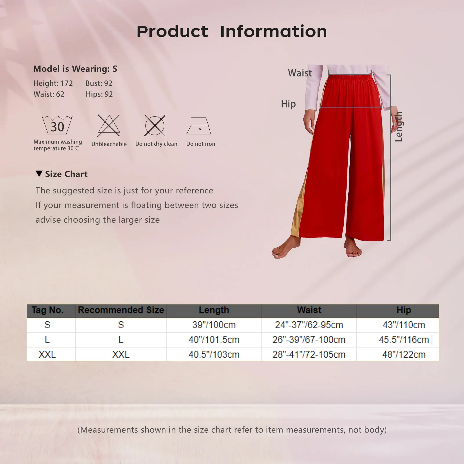 Womens Metallic Dancing Loose Pants High Waist Elastic Waistband Wide-Leg Trousers for Liturgical Dance Ceremony Performance