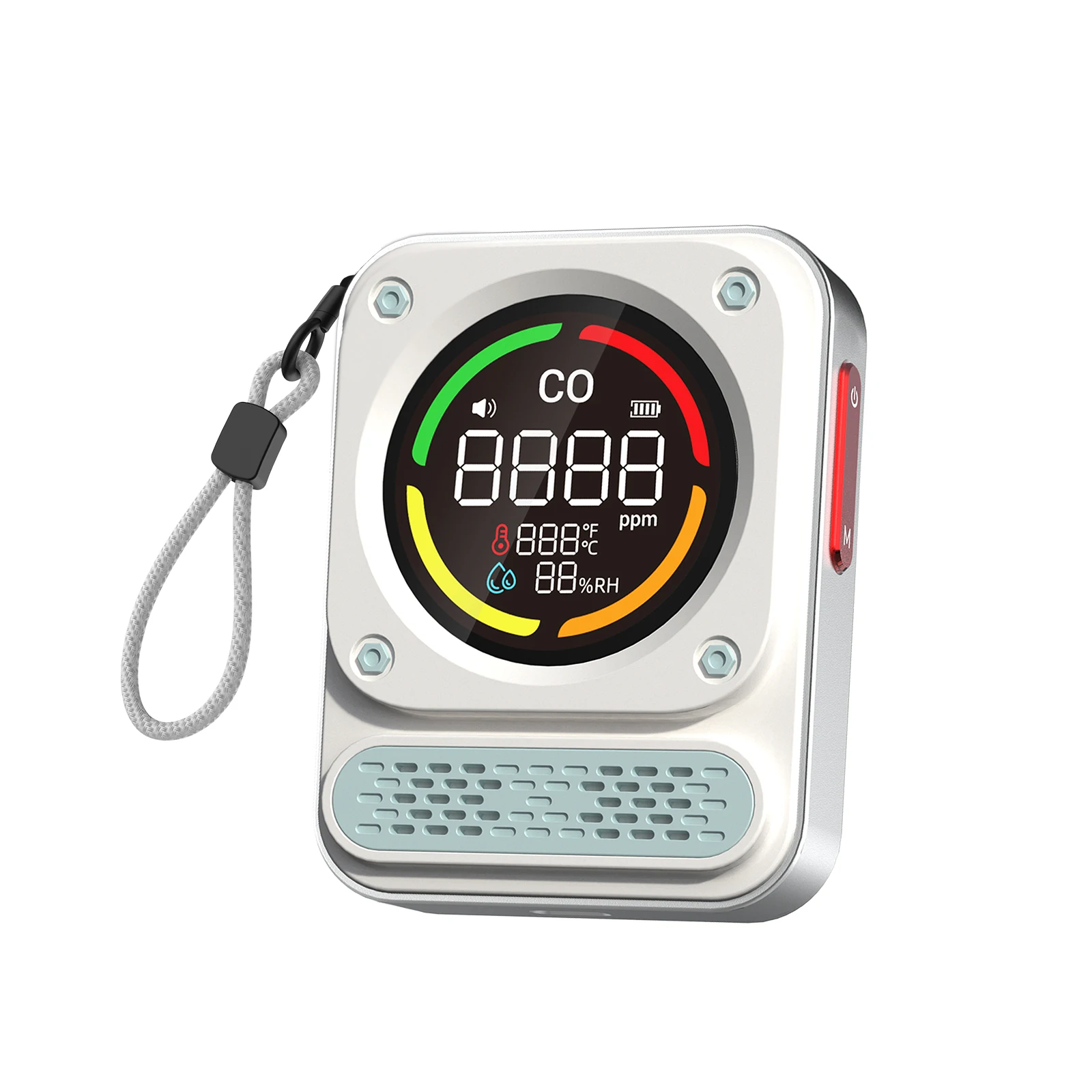 3-in-1 Portable Carbon Monoxide Detector 0‑1000PPM High‑Precision CO Gas Meter Temperature Humidity 3‑Level Sound Alarm Rechargeable CO Monitor For Home RV Camping Garage