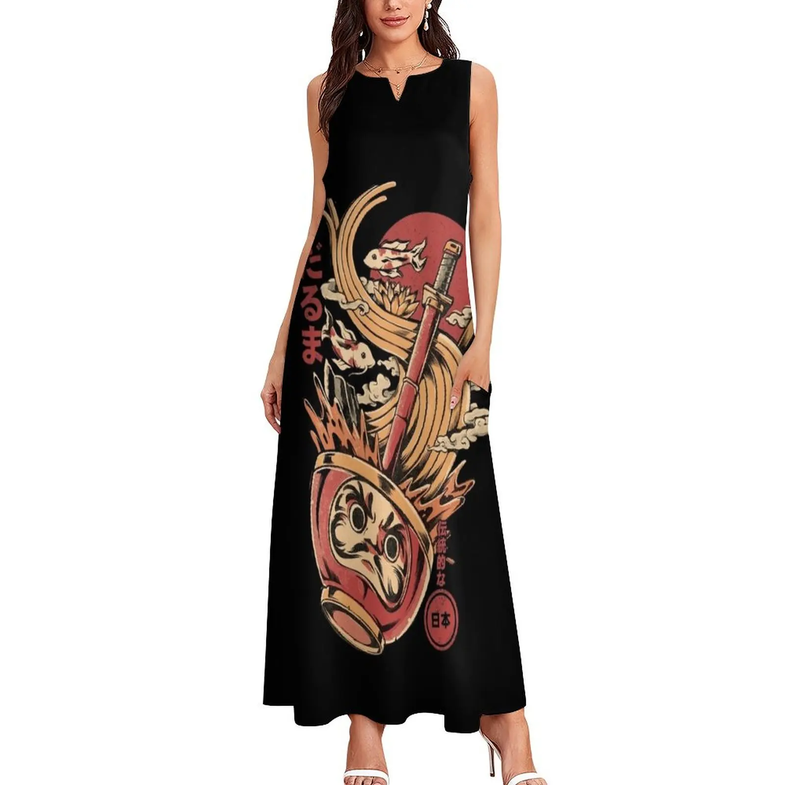 Daruma's Ramen Long Dress prom dresses 2025 summer dress korean women