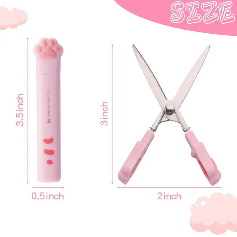 Kinder sicherheits schere Bastel schere 3 Farben Edelstahl tragbare Klapp kawaii Hands ch neider zum Papiers ch neiden