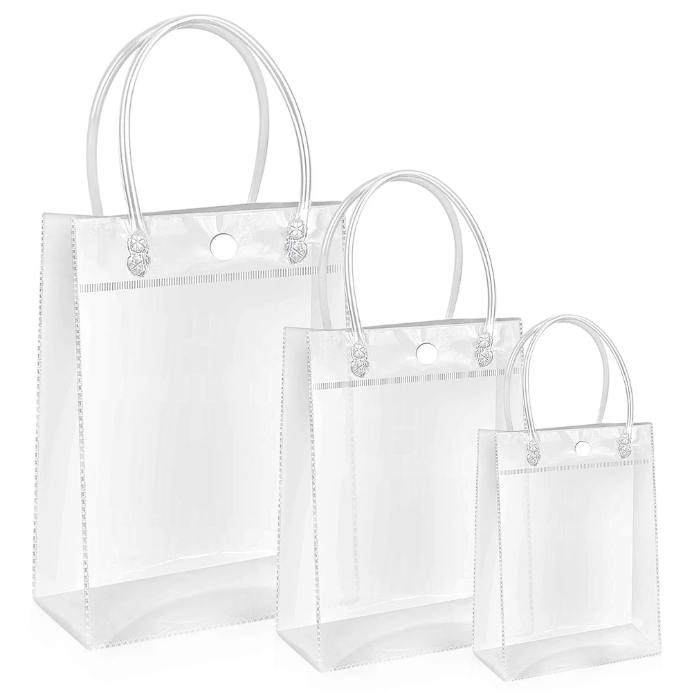 Bolsa transparente do PVC para mulheres, sacola desobstruída, bolsa de ombro, praia, curso, composição