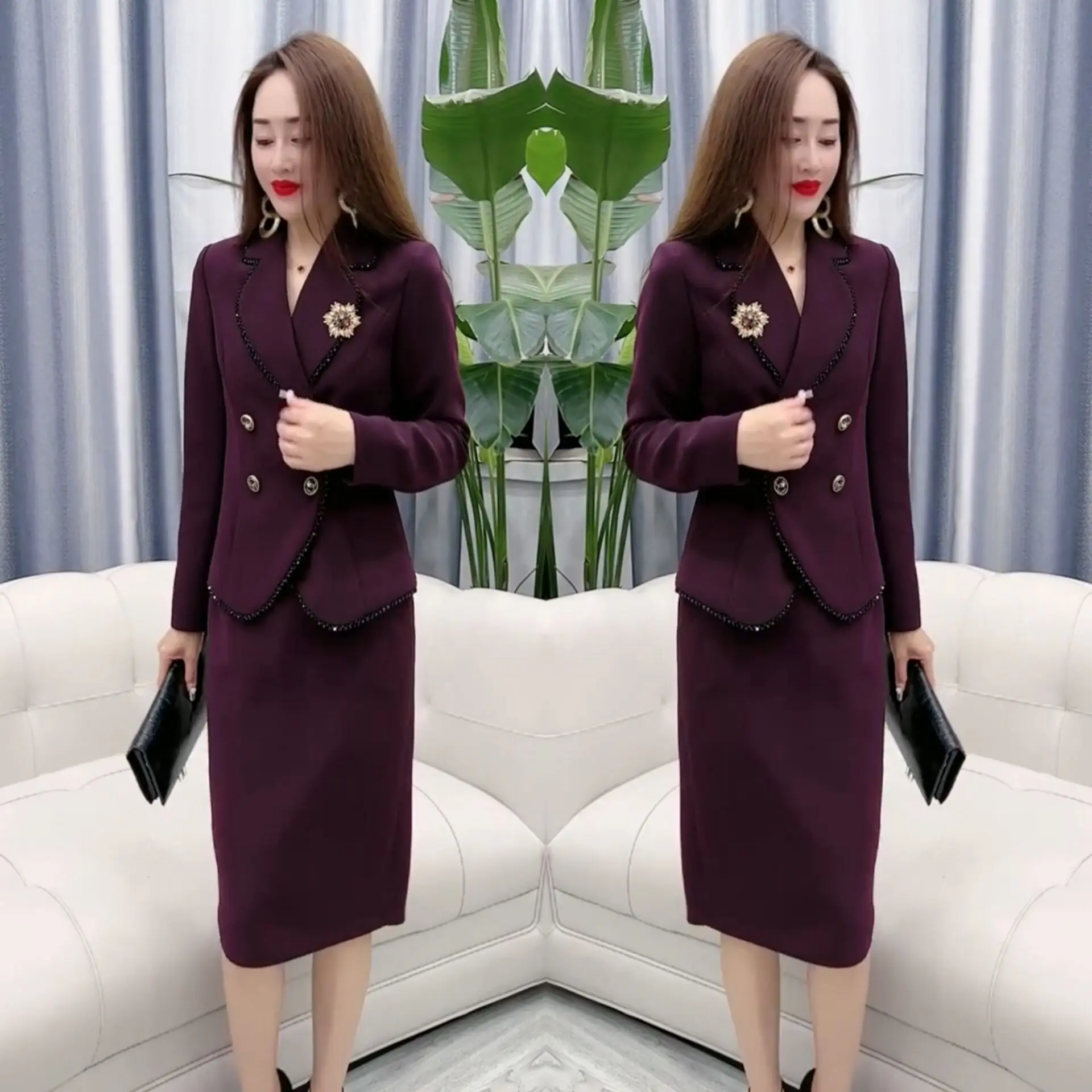 

Slimming Fashion Set Anti-Aging Two-Piece Women's Autumn 2026 New Style Suit Jacket Skirt Elegant Classy Women's Wear