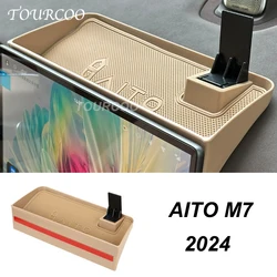 Per Aito M7 2024 schermo di controllo centrale vassoio portaoggetti posteriore scatole accessori porta fazzoletti per telefono cruscotto