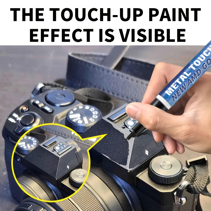 Metal Touch-Up Pen - Surface Scratch Repair, Paint Restoration for Bathrooms and Kitchens, Black, White, and Silver Touch-Up Pens, Suitable for Faucets, Door Handles, Sinks, Bathtubs, Towel Racks, Toilets, Shower Heads, and Other Metal Components, Easy Restoration, Like New