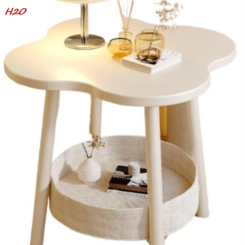 H2O Four-leaf Clover Sofa Side Several Bedroom Small Table Living Room Storage Table Creative Balcony Double Layer Coffee Table