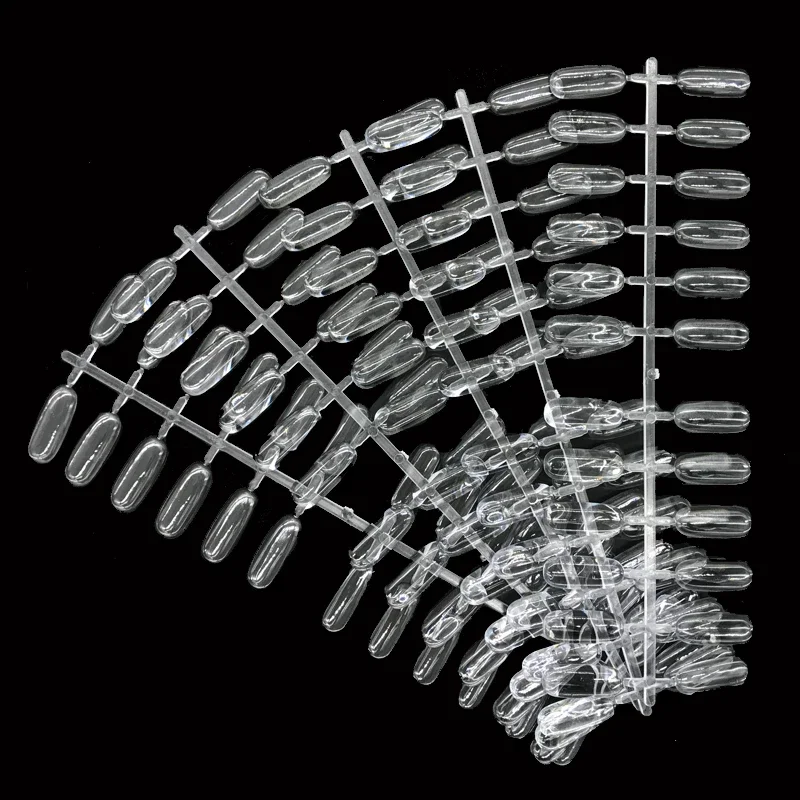 5 hojas/lote, 120 Uds., puntas de uñas naturales transparentes con parte posterior plana para hacer esmalte de uñas en Gel UV, libro de tarjetas de Color, palos de muestra para exhibición de manicura