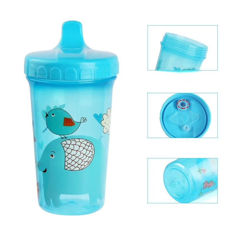 

Drop-resistant and bite-resistant baby duckbill drinking cup 300ML large-capacity water cup sealed leak-proof plastic cups