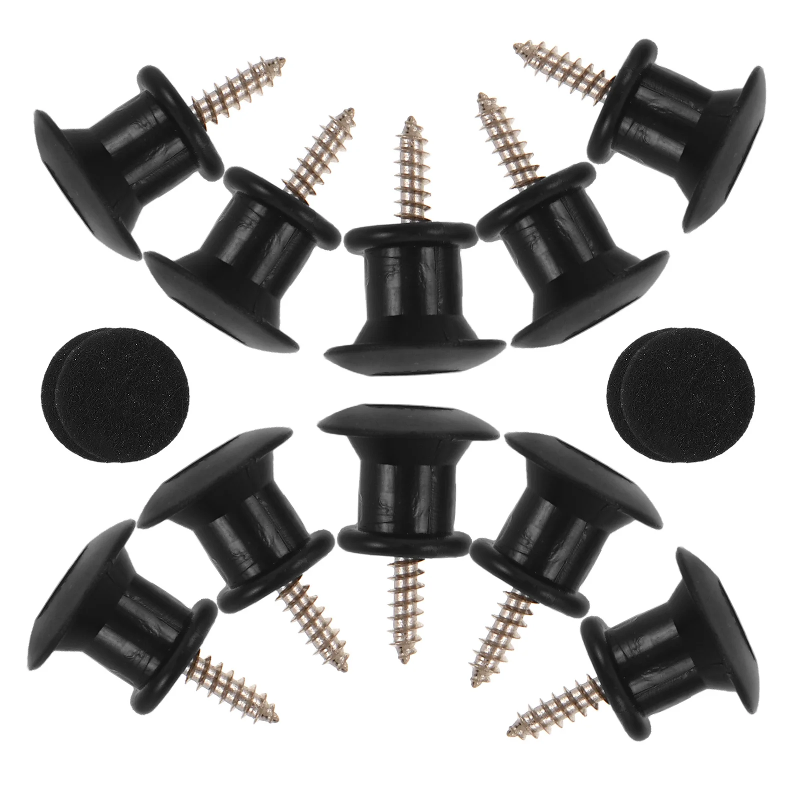 

100 Pcs Acoustic Strap Locks Bass Guitar Accessories Plastic Tail Nails Gitarrengurtschloss Banjo Cloth Button