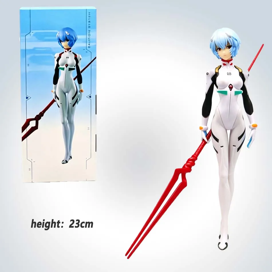 Hot Exquisite Ayanami Rei Action Figure Spear Of Longinus Neon Genesis Evangelion EVA Anime PVC Collectible Ornament Desk Decor - view 5