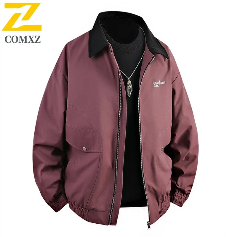 

COMXZ Мужская куртка для приключений на открытом воздухе, повседневное удобное пальто с воротником-стойкой, легкая осенняя новая одежда премиум-класса в уличном стиле