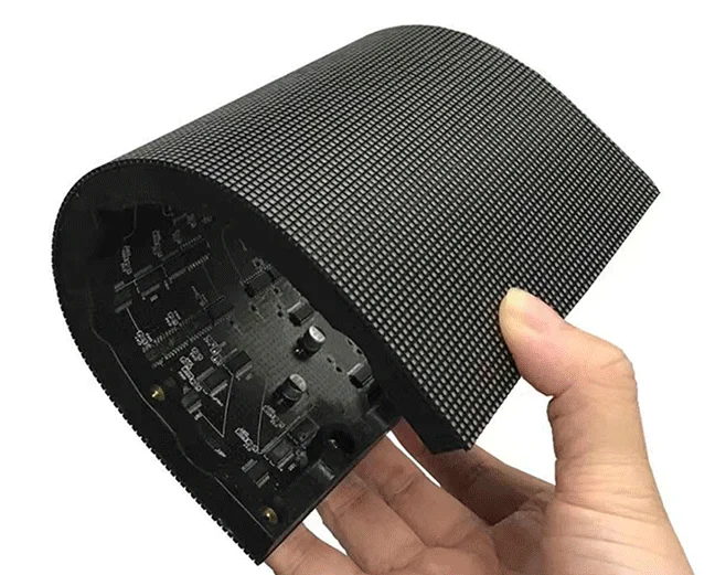 P1.86-P3.076 Flexible LED Module 4K Curved Soft Panel Indoor Round Cylinder Display Screen