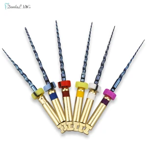 Dental root canal file, super rotary files, golden endodontic files, titanium nickel instrument, dentistry, 21mm, 25mm 10 Main Sales Rotary Lima - №10