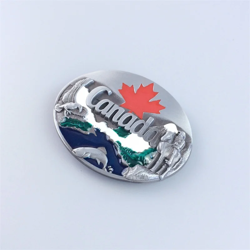 Canada Canadian Maple Leaf Wildlife Belt Buckle Boucle de Ceinture also US Stock BUCKLE-WT064 Free Shipping