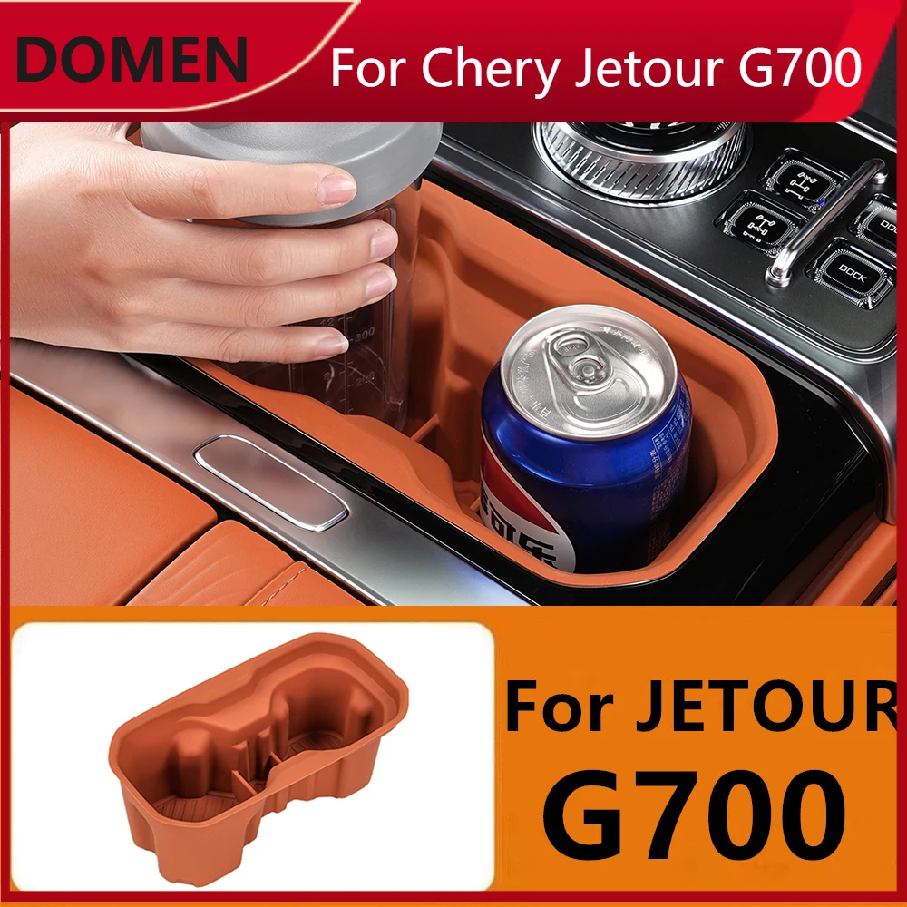 

Car Silicone Cup Holder Cup Holder Storage Box For CHERY JETOUR G700 Anti Slip Mat Center Console Armrest Interior Accessories