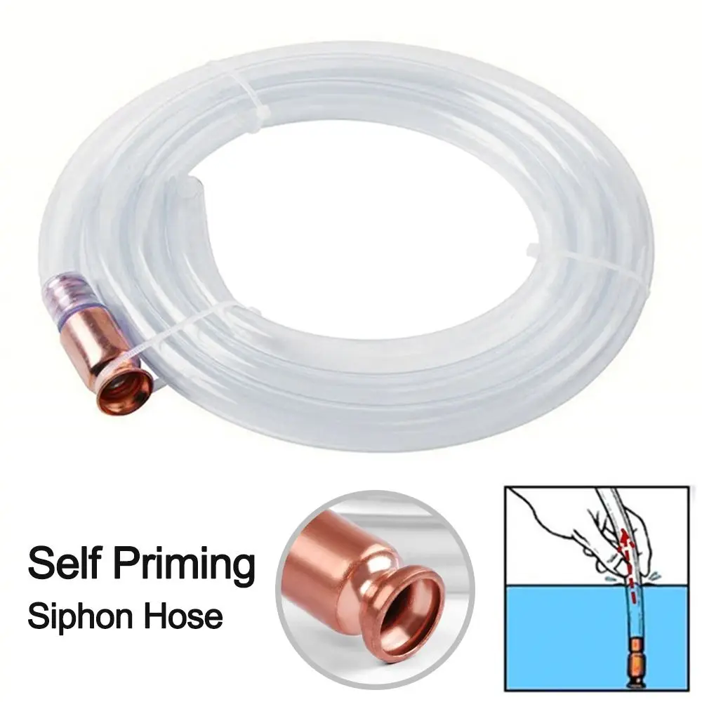 Tube Siphon Self Tools Self Priming Tube Hose Safety Pipe Siphon Hose Manual Suction Pipe Gas Siphon Pump Gasoline Fuel Water