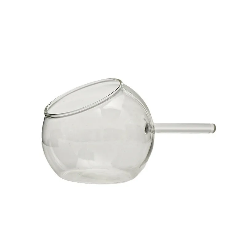 1 PC 300ml 10oz Elegant and Sophisticated Wholesale Ball Shape Martini Cocktail Glass Ice Cream Juice Cup with Stick Handle