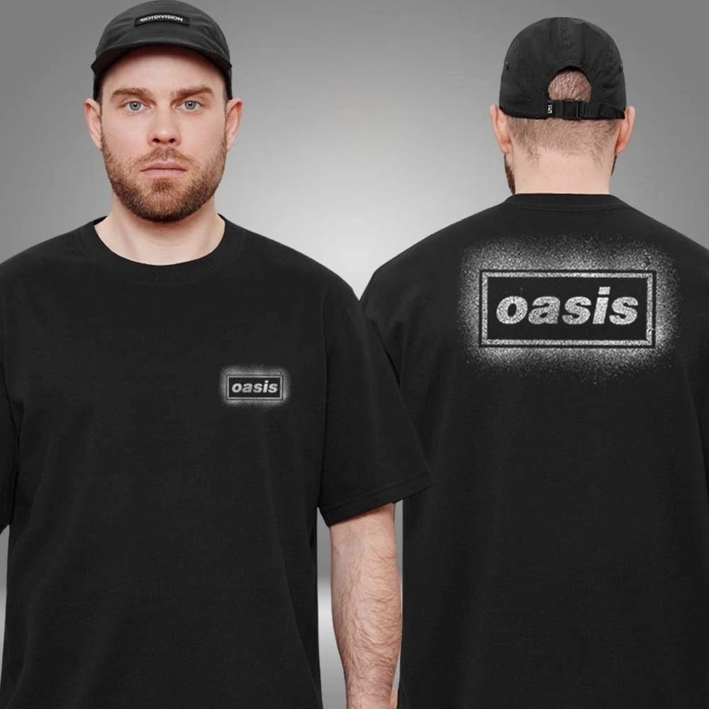 تي شيرت Fit Oasis Live '25 Manchester Heaton Park ذو وجهين للجنسين تي شيرت فاخر عالي الجودة لكل من الرجال والنساء قميص Y2k 2026 صيفي #3