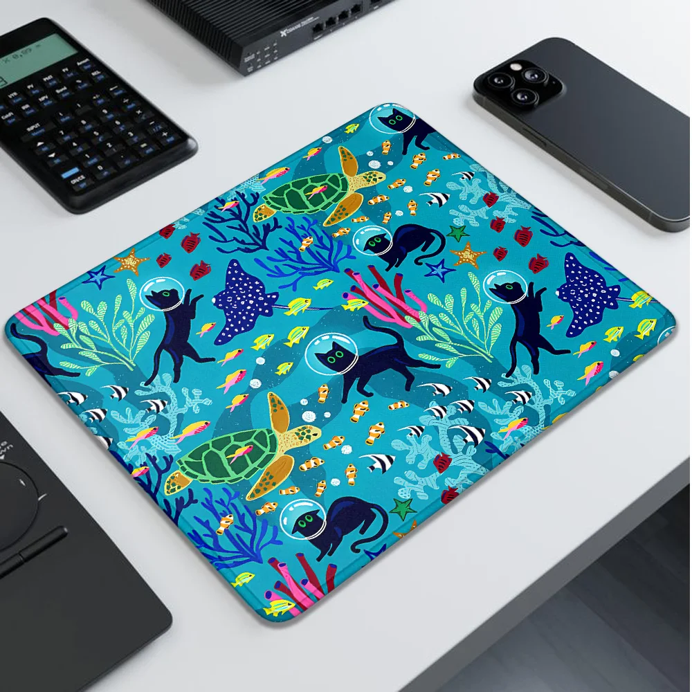 Stitched Edge Non-Slip Mouse Pad Solid Structure Durable in Daily Use
